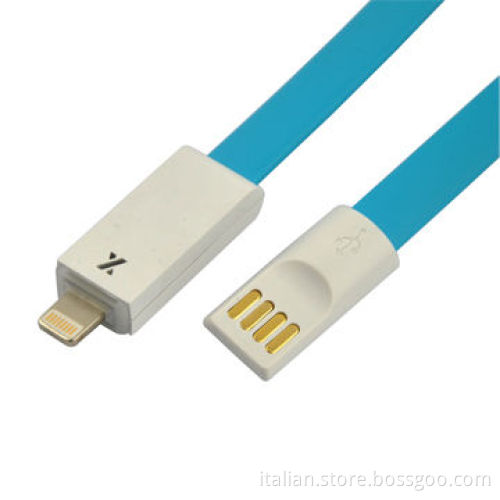 8pin Charging and Sync Data USB Cable, TPE Material, with LED Light, for iPhone 5/5S/5C